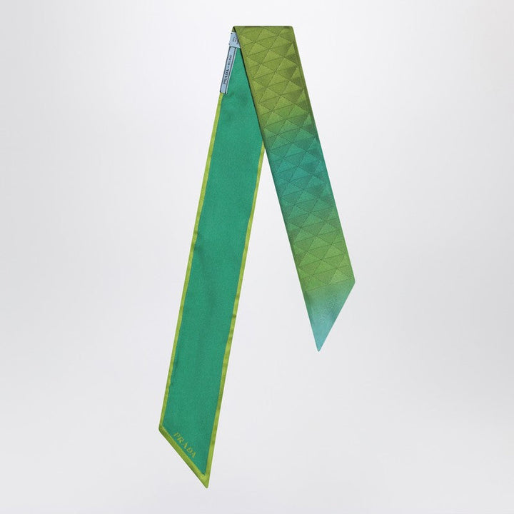 Prada Lime Coloured Ribbon In Silk Twill Women