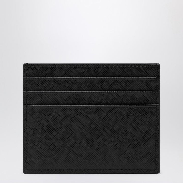 Prada Black Card Holder In Saffiano Women