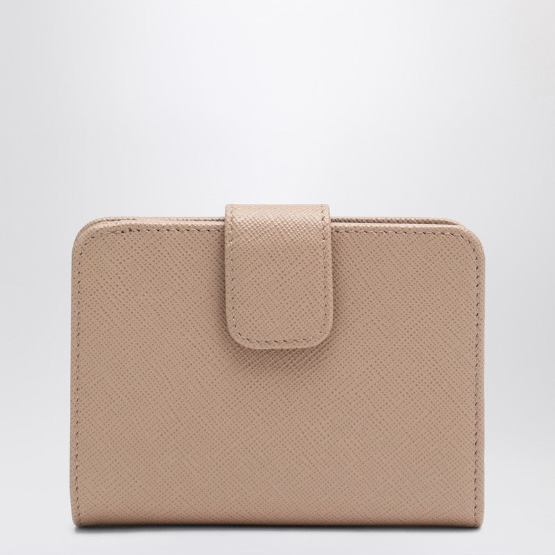 Prada Powder Saffiano Leather Small Continental Wallet Women