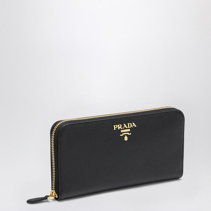 Prada Black Saffiano Large Wallet Women