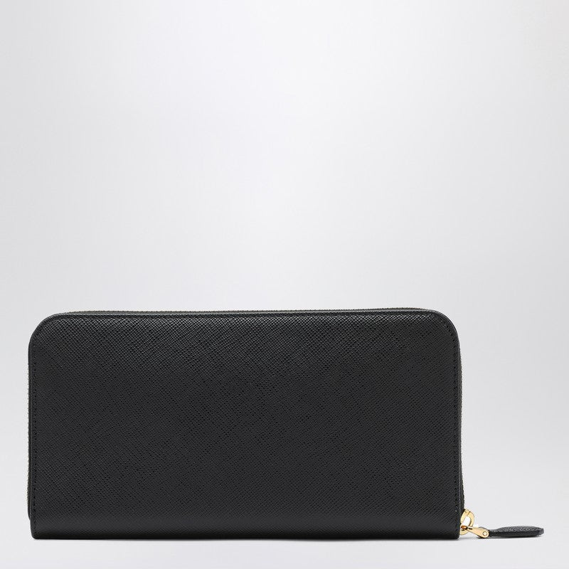 Prada Black Saffiano Large Wallet Women