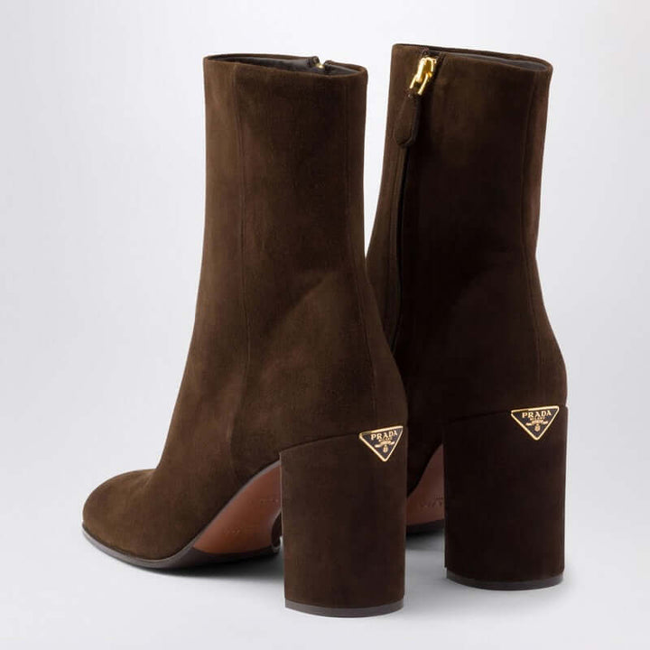 Prada Dark Brown Suede Boot Women