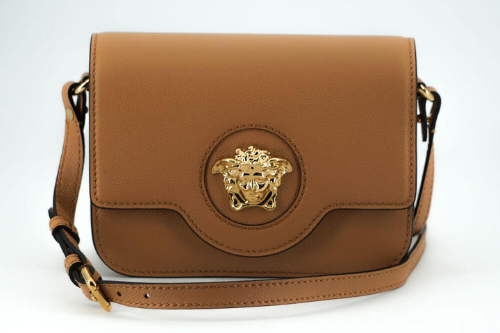 VERSACE brown Calf Leather Shoulder Bag