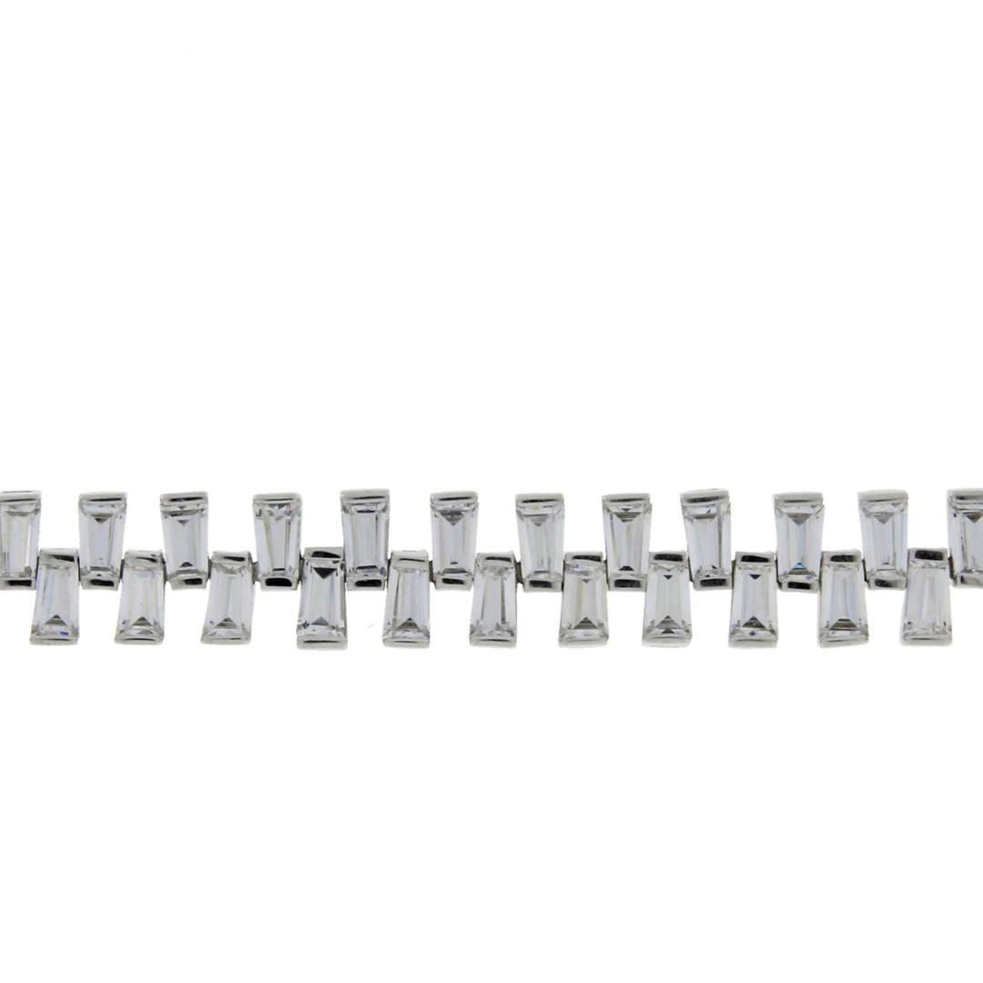 Cubic Zirconium Tennis Bracelet Sterling Silver