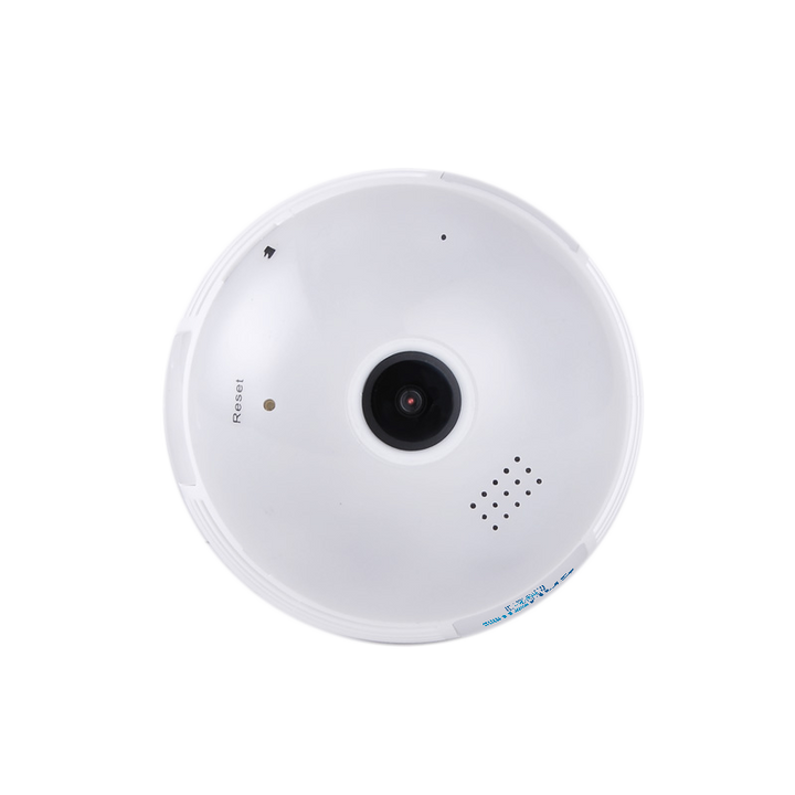 Silarius SIL-FISHBULB3MP 3MP WiFi, bulb fish-eye Camera,  app (IC See) , TF card, 2-Way Audio , app can switch bulb on - 1.29mm lens (SILVER COLOR)