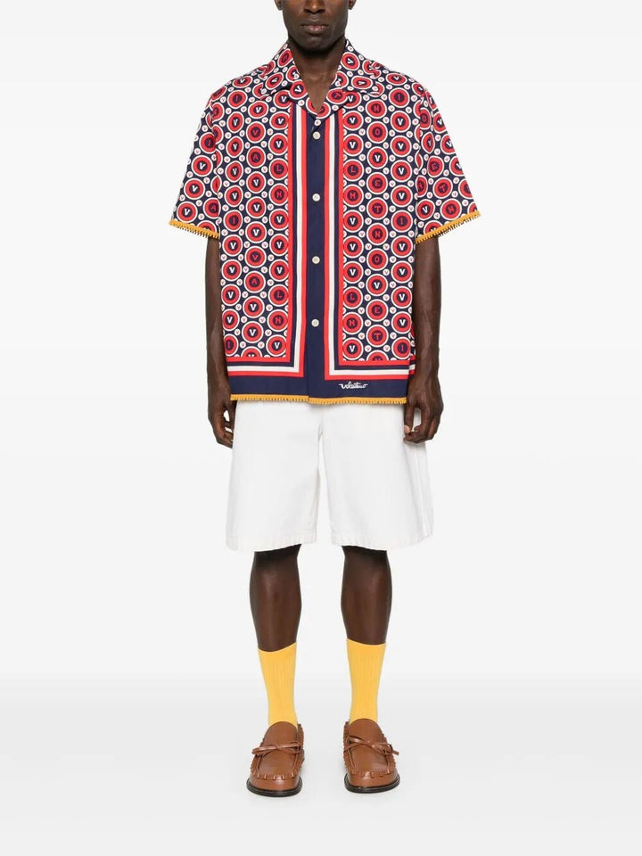 Valentino Garavani Men `Bulles Royales` Bowling Shirt