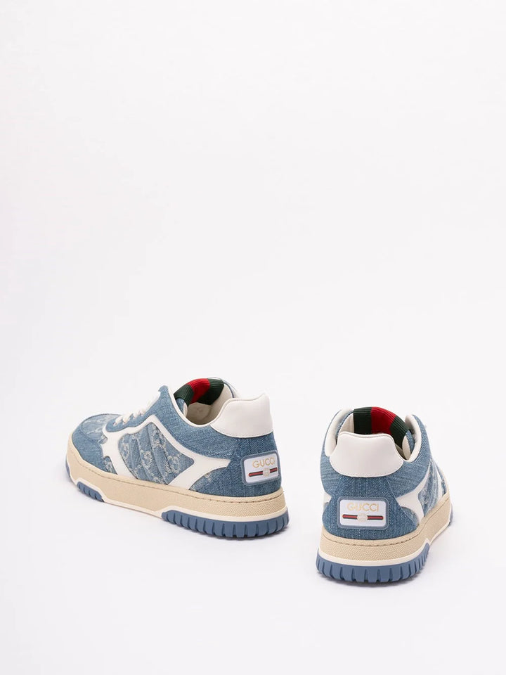 Gucci Women `Re-Web` Denim Sneakers