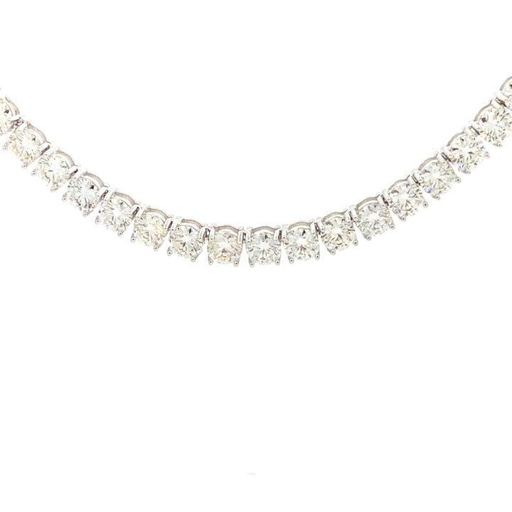 45.00ct Moissanite Tennis Necklace Sterling Silver