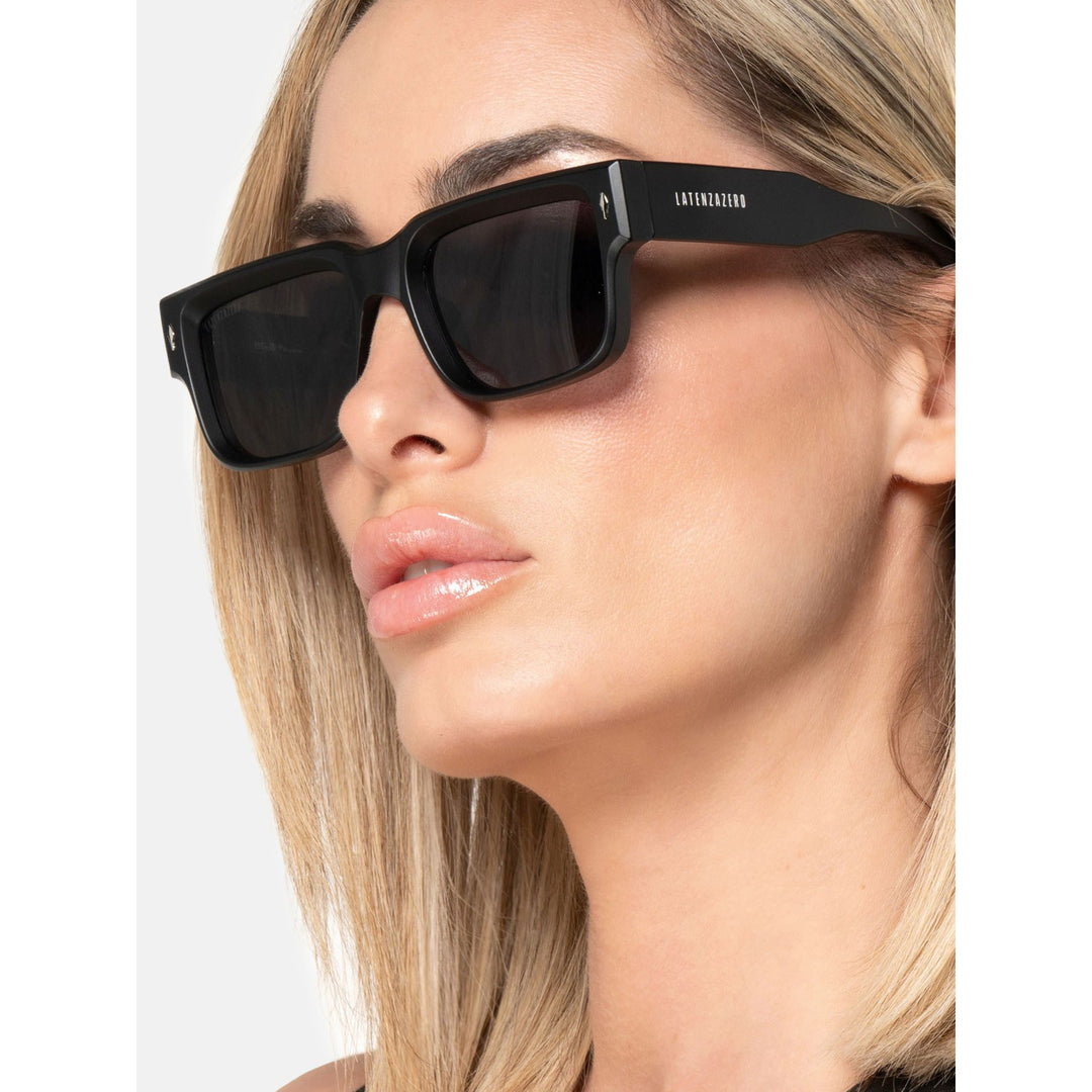Black stylish Italian designed affordable sunglasses with UV protection.