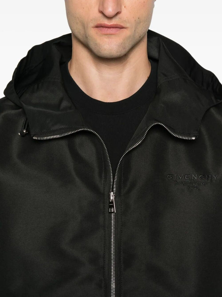 Givenchy Men `Polyfaille` Hoodie Windbreaker