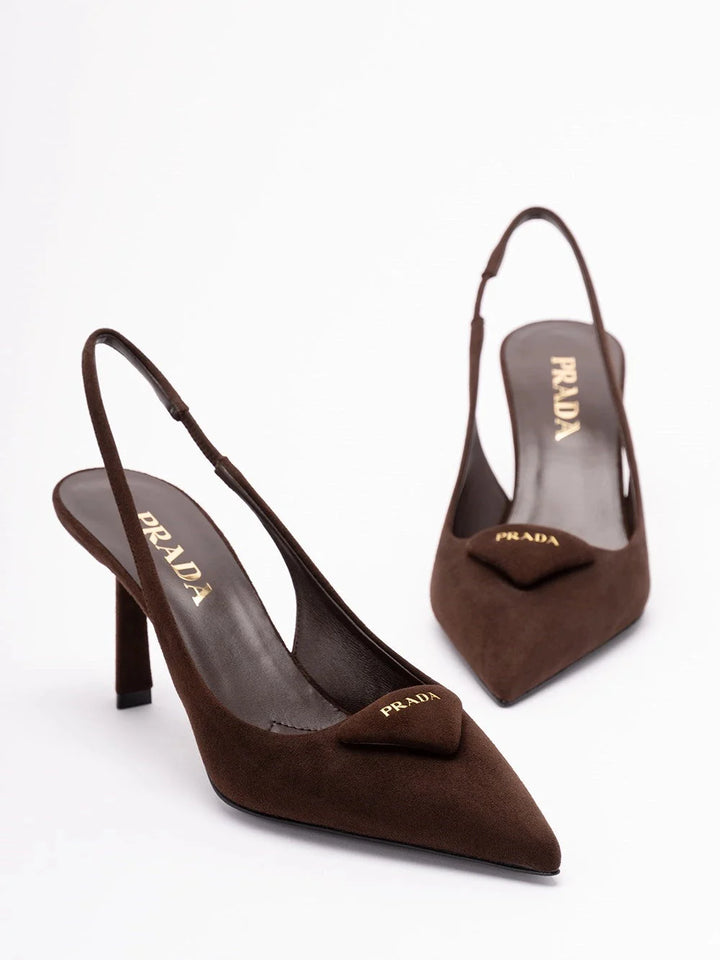 Prada Women Suede Slingback Pumps
