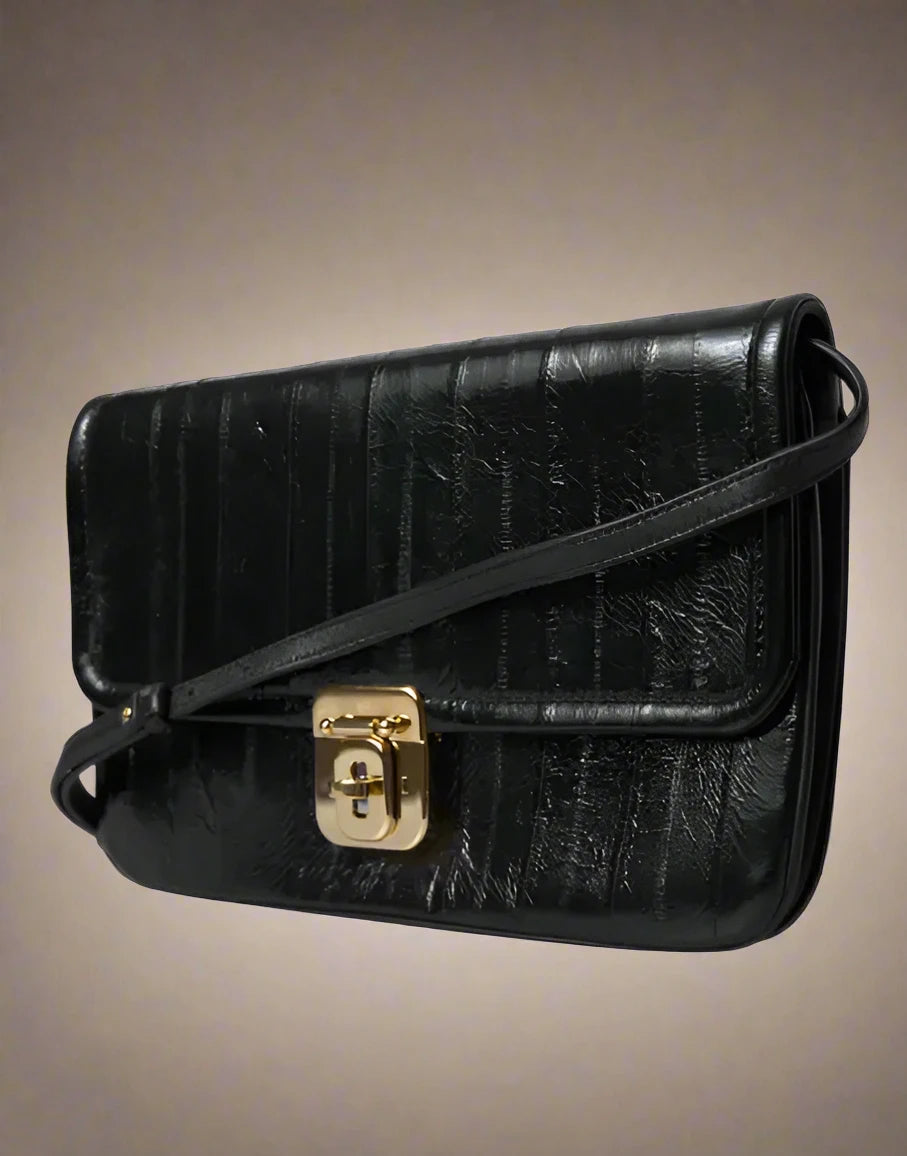 ELEGANTE BOLSO DE HOMBRO DE PIEL DE ANGUILA DE Dolce &amp; Gabbana
