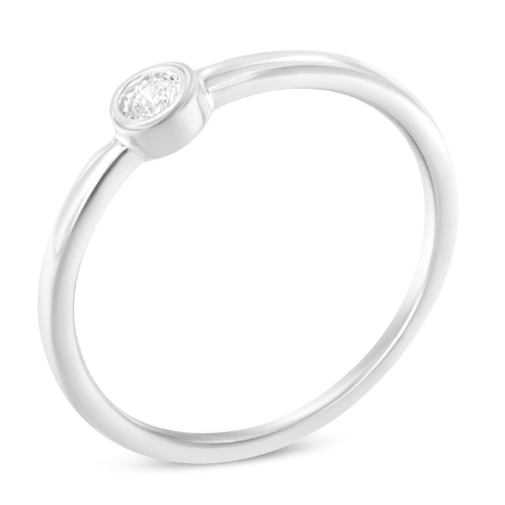 .925 Sterling Silver Miracle Set Diamond Accent Promise Ring (J-K Color, I1-I2 Clarity) - Size 6