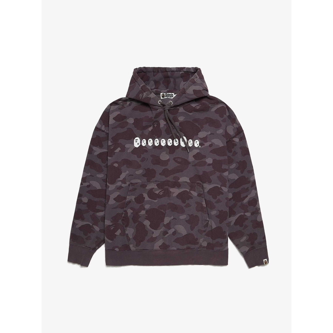 Bape Purple Camo Logo Printed Cotton Hoodie