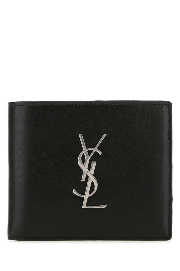 Saint Laurent Men Black Leather Wallet