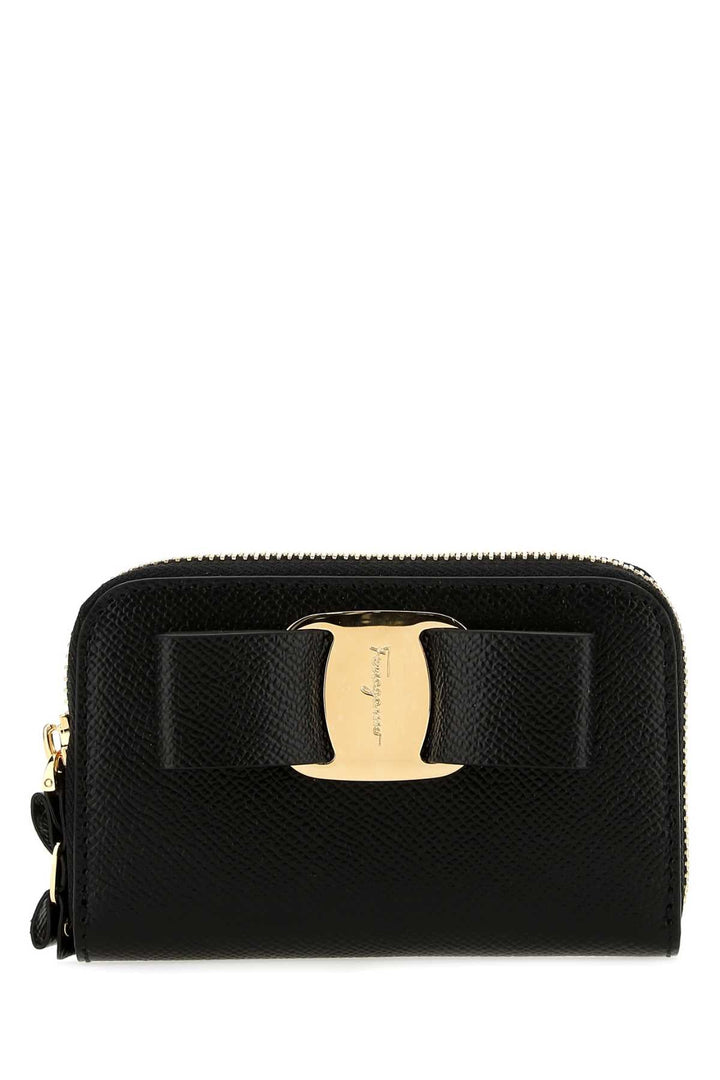 Salvatore Ferragamo Women Black Leather Wallet