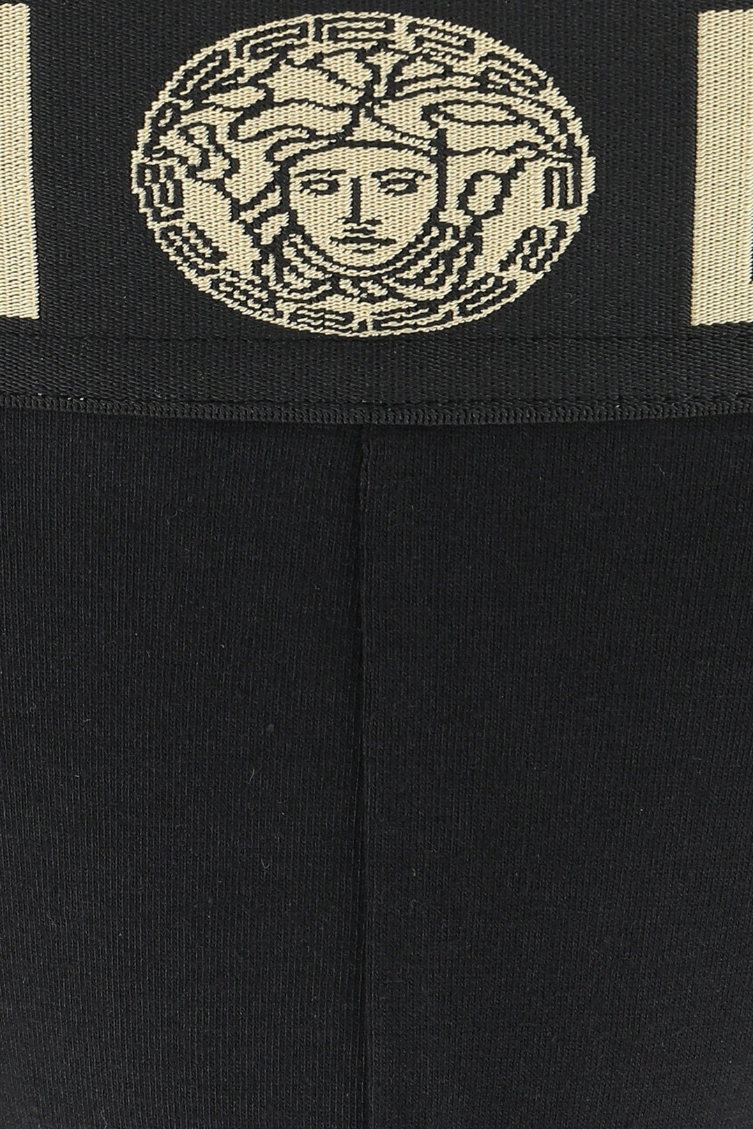 Versace Men Black Stretch Cotton Jockstrap