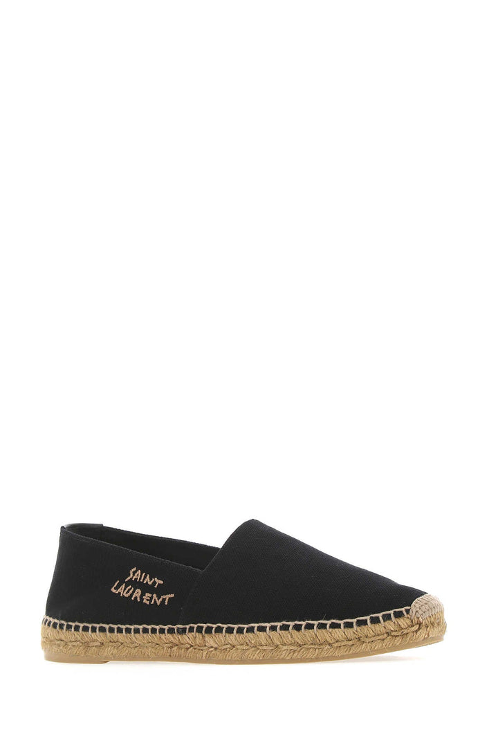 Saint Laurent Men Black Canvas Espadrilles