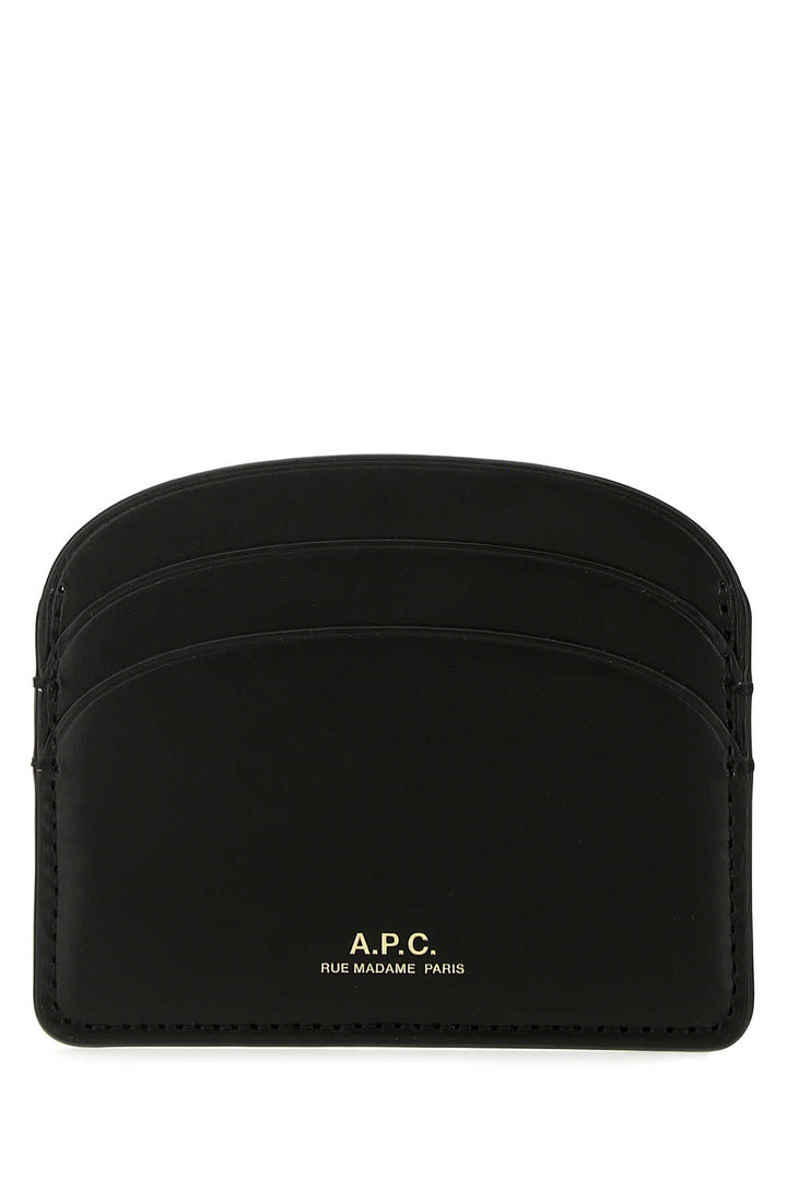 A.P.C. Women Black Leather Card Holder