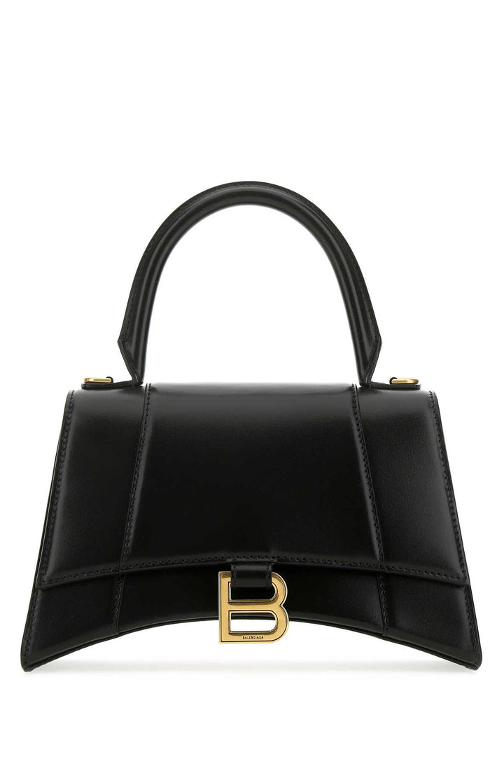 Balenciaga Women Black Leather Small Hourglass Handbag