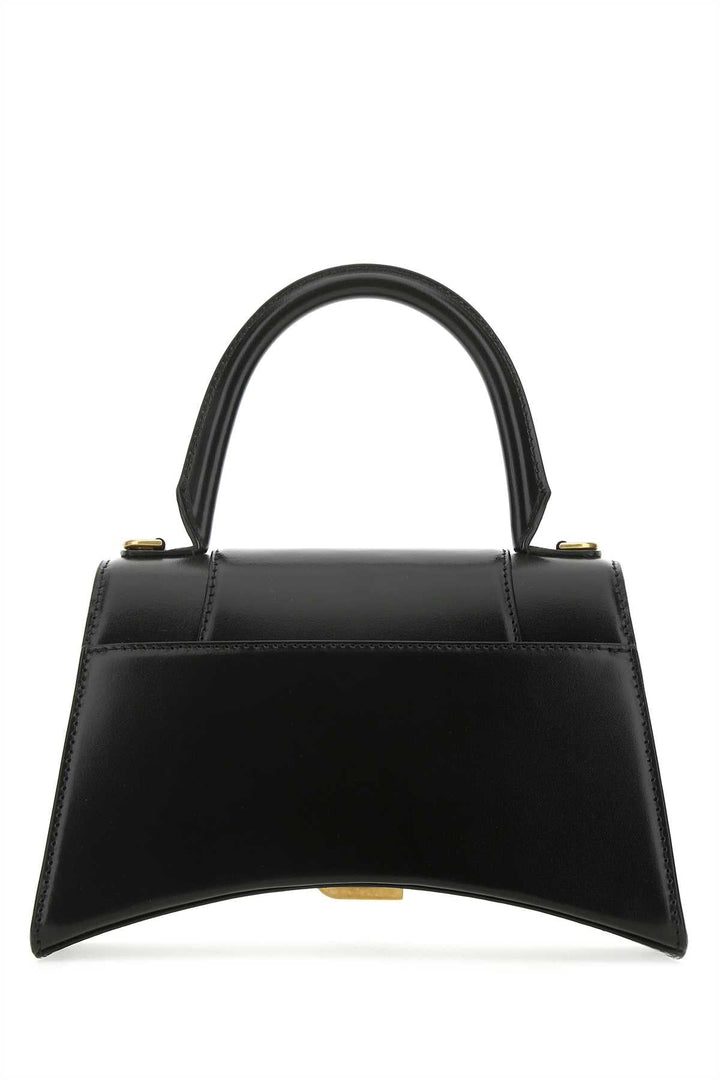 Balenciaga Women Black Leather Small Hourglass Handbag