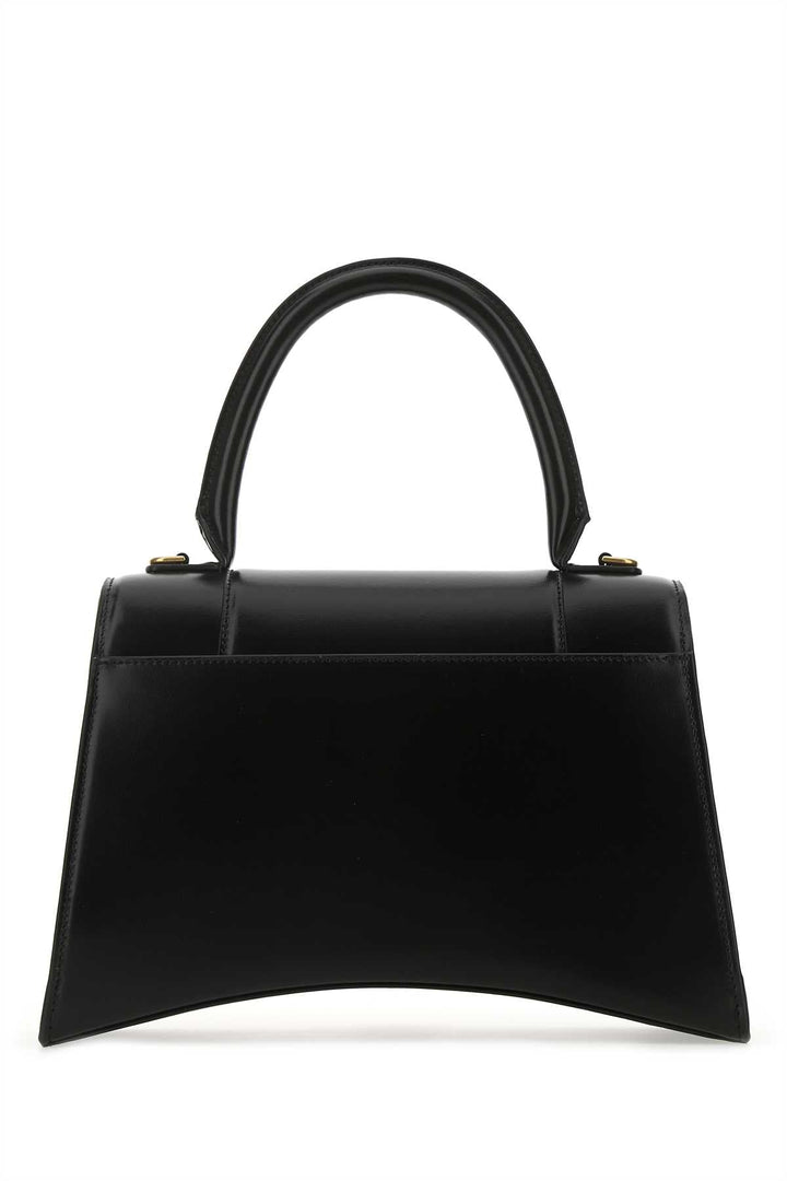 Balenciaga Women Black Leather Medium Hourglass Handbag