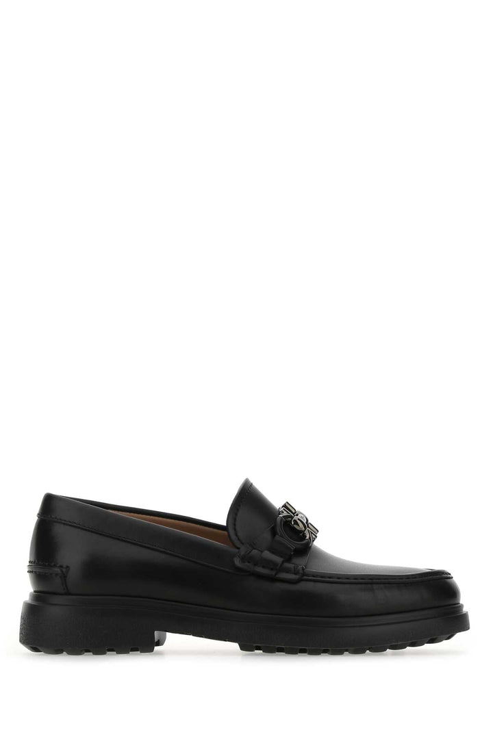 Salvatore Ferragamo Men Black Leather Loafers