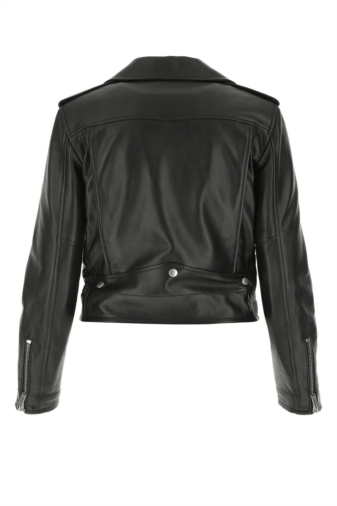 Saint Laurent Women Black Leather Jacket