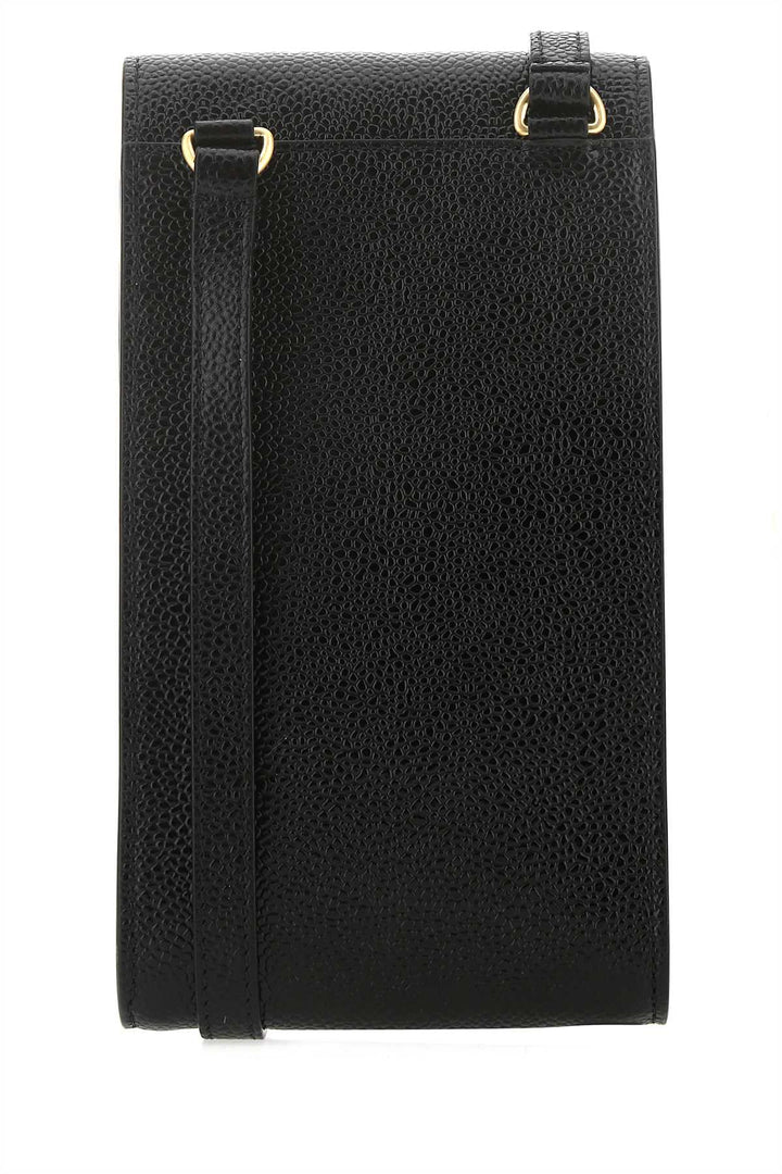 Thom Browne Men Black Leather Phone Holder