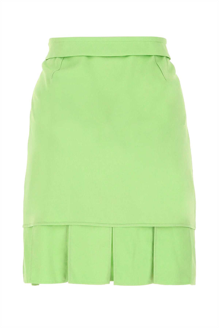 Bottega Veneta Women Pastel Green Stretch Viscose Miniskirt