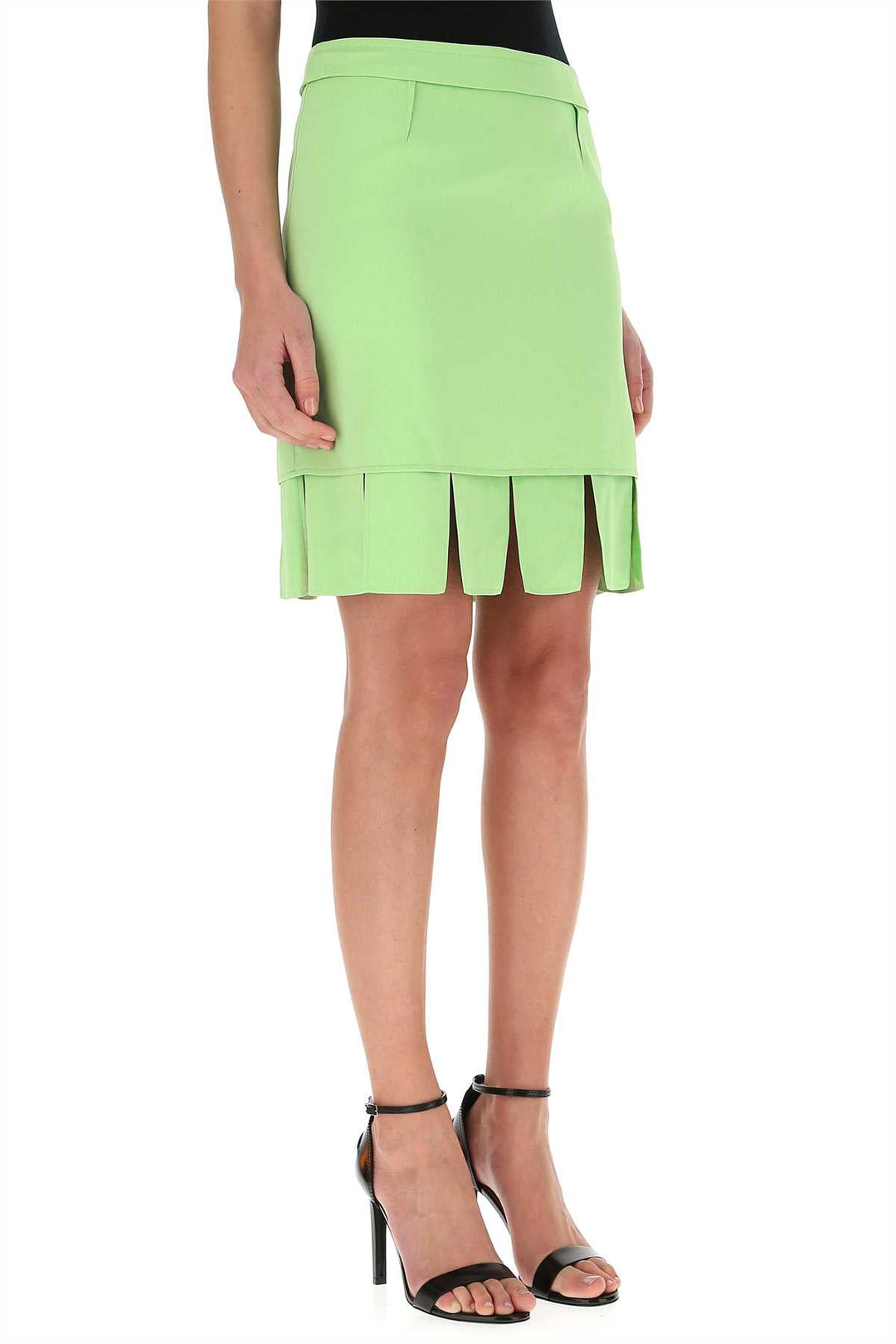 Bottega Veneta Women Pastel Green Stretch Viscose Miniskirt