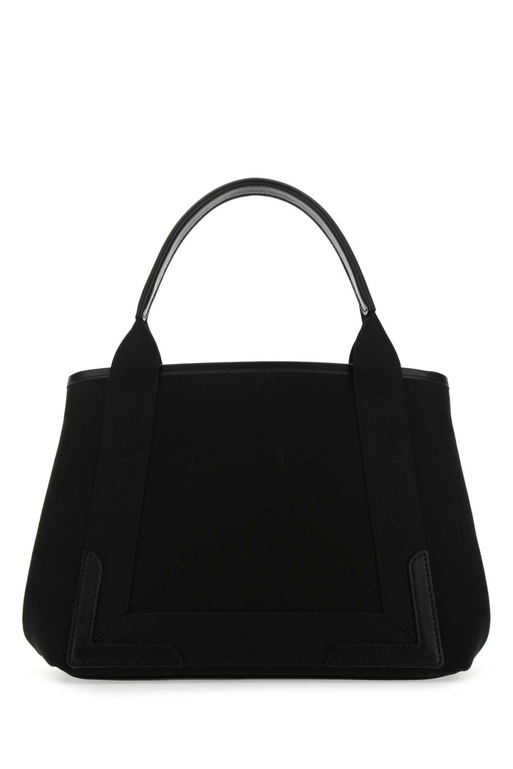 Balenciaga Women Black Canvas Small Cabas Navy Handbag