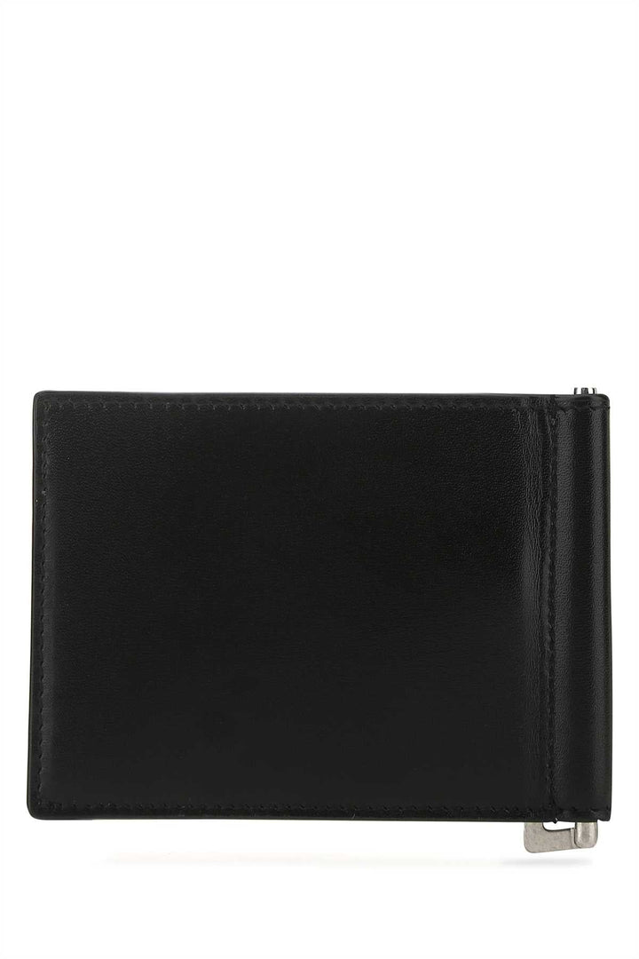 Saint Laurent Men Black Leather Card Holder