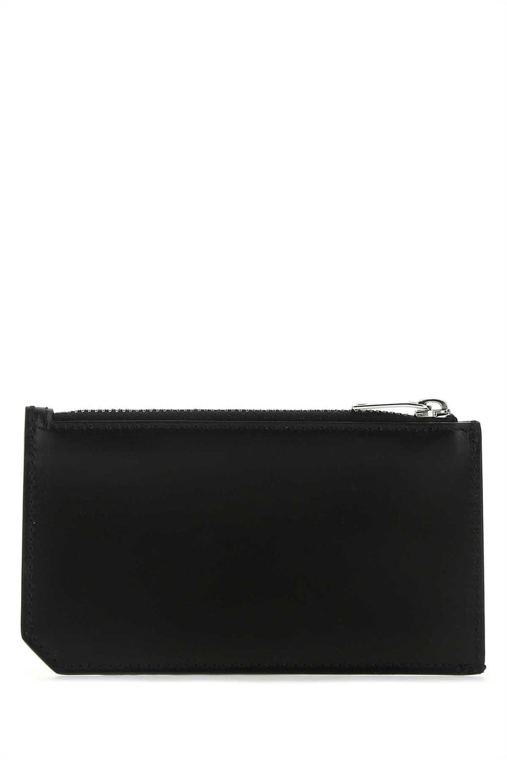 Saint Laurent Men Black Leather Card Holder