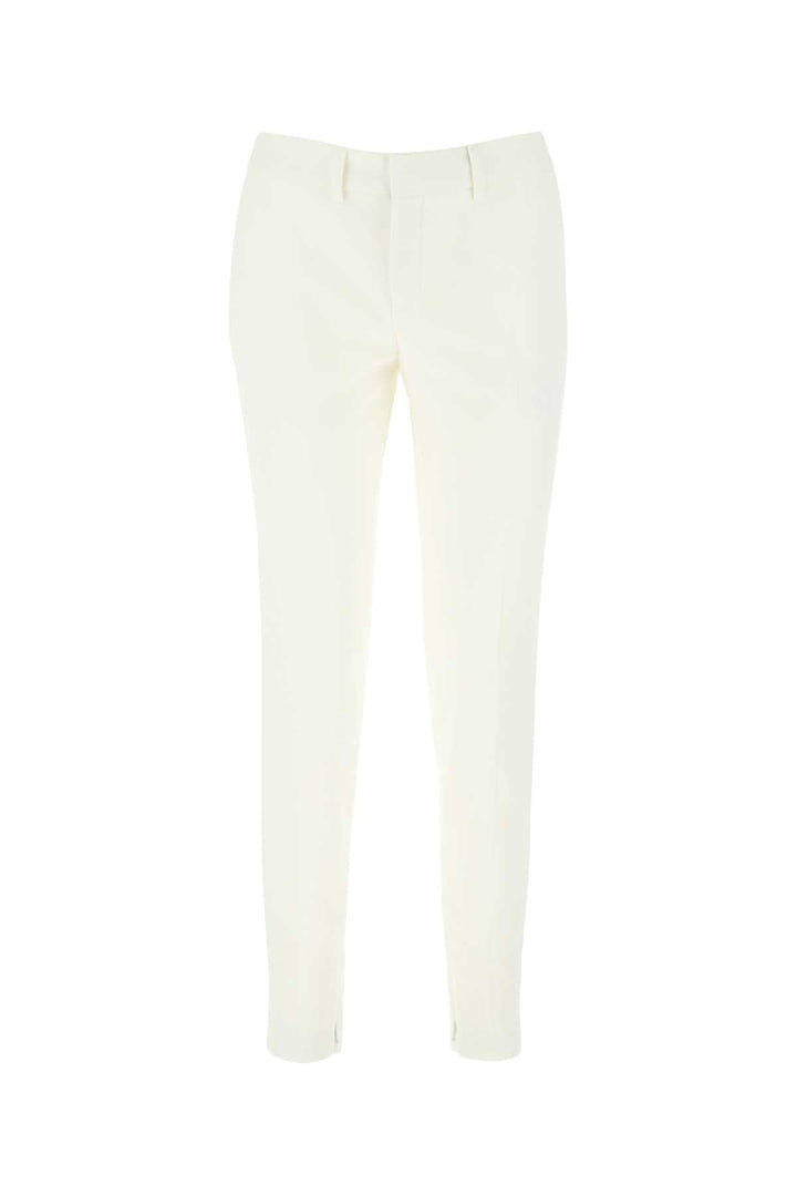 Saint Laurent Women Ivory Wool Pant