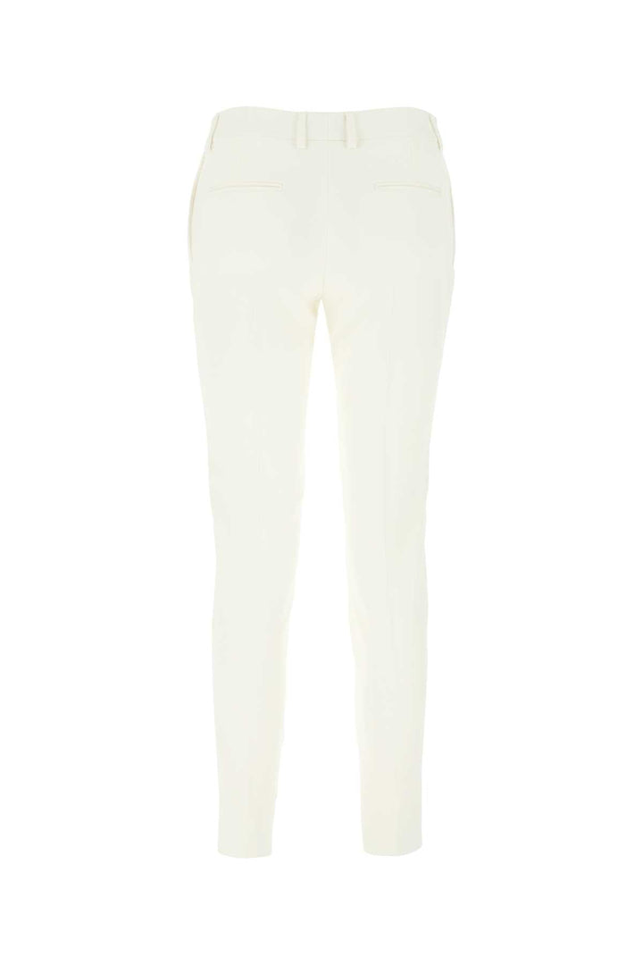 Saint Laurent Women Ivory Wool Pant