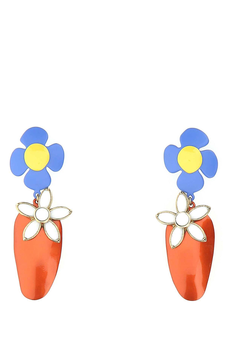 Saint Laurent Women Multicolor Metal And Resin Fleur Et Fraise Earrings