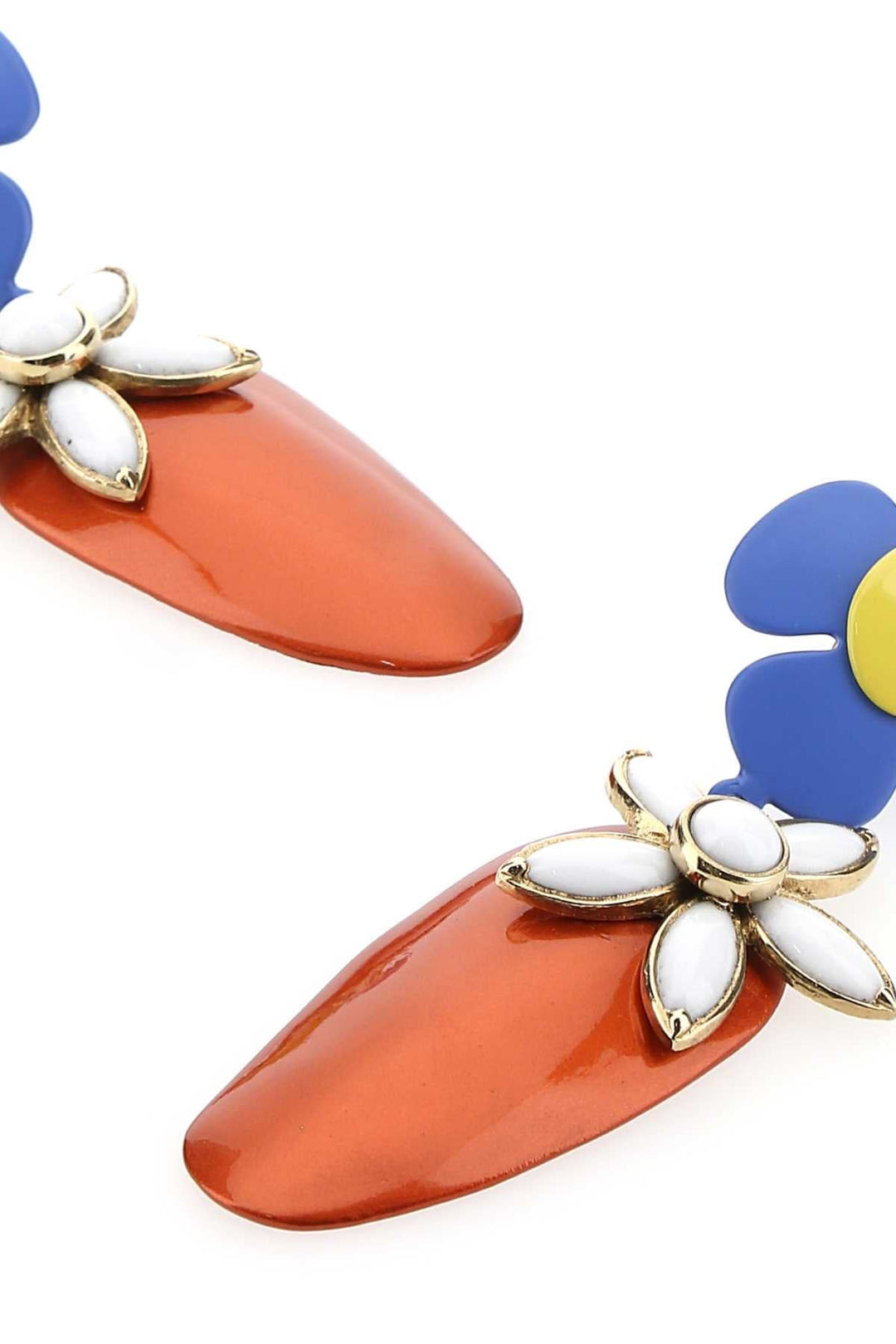 Saint Laurent Women Multicolor Metal And Resin Fleur Et Fraise Earrings