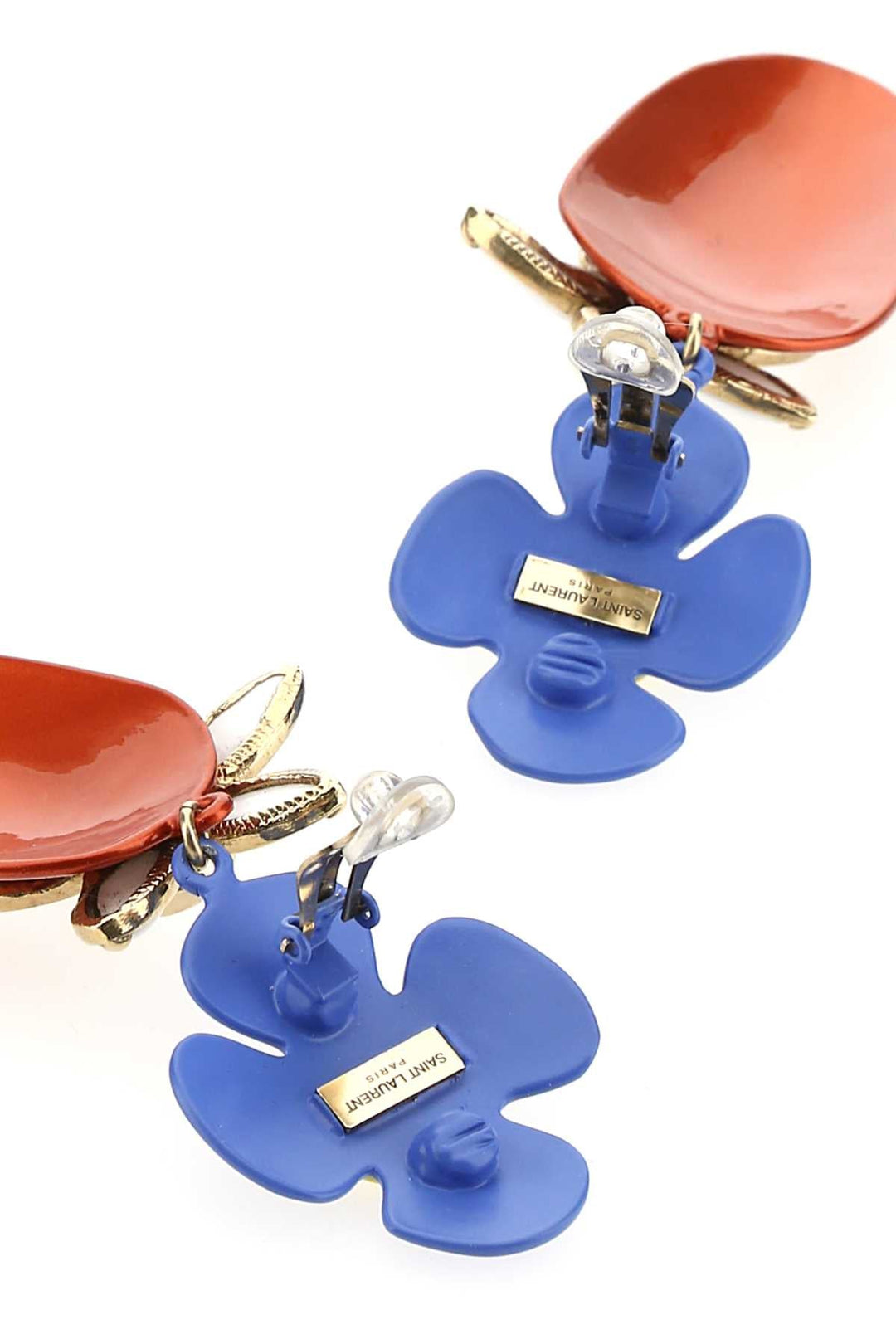 Saint Laurent Women Multicolor Metal And Resin Fleur Et Fraise Earrings