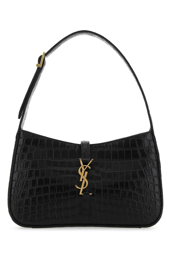 Saint Laurent Women Black Leather Le 5 A 7 Shoulder Bag