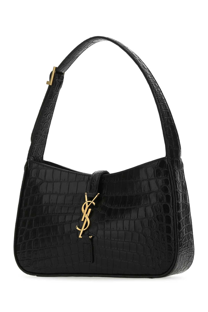 Saint Laurent Women Black Leather Le 5 A 7 Shoulder Bag