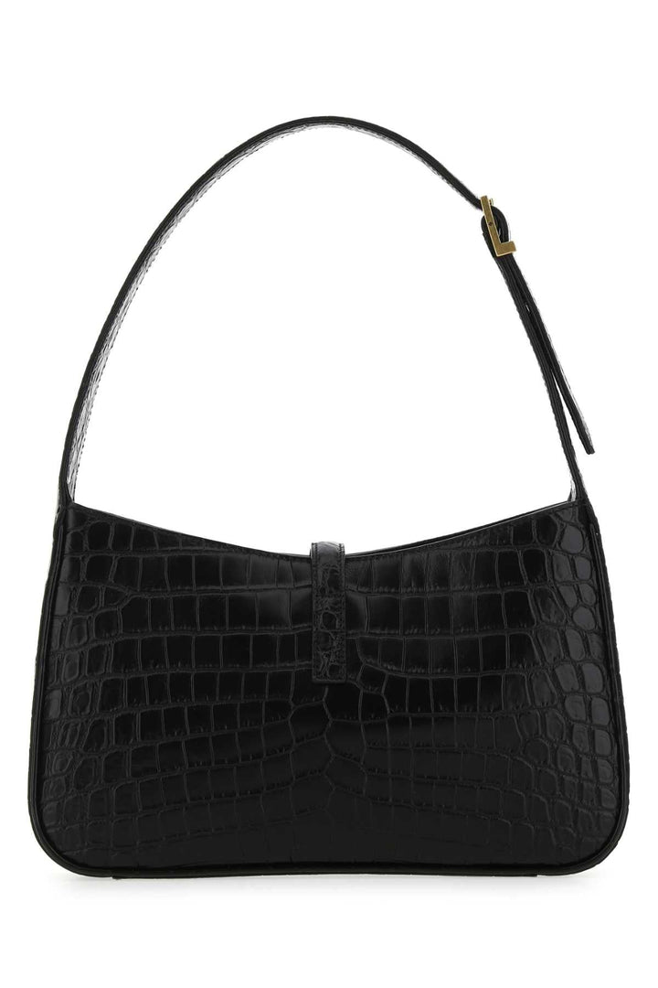 Saint Laurent Women Black Leather Le 5 A 7 Shoulder Bag