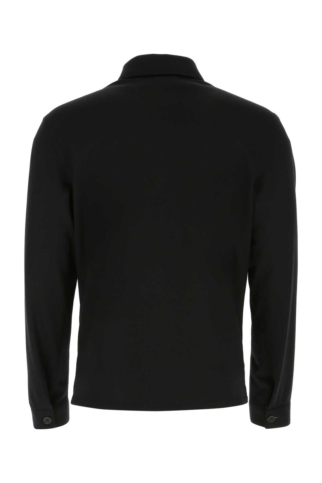 Prada Men Black Wool And Cashmere Shirt