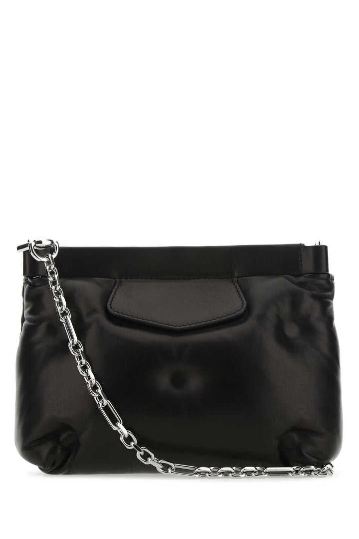 Maison Margiela Women Black Nappa Leather Glam Slam Red Carpet Clutch