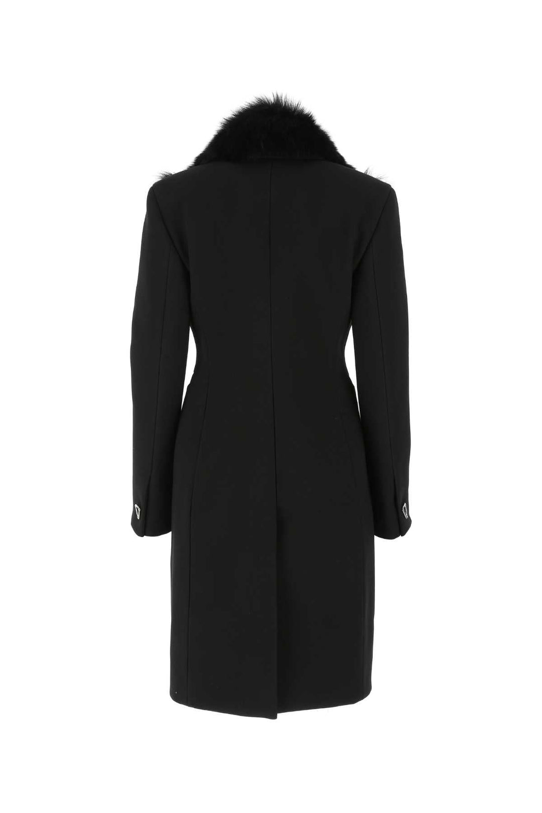 Bottega Veneta Women Black Stretch Acrylic Blend Coat