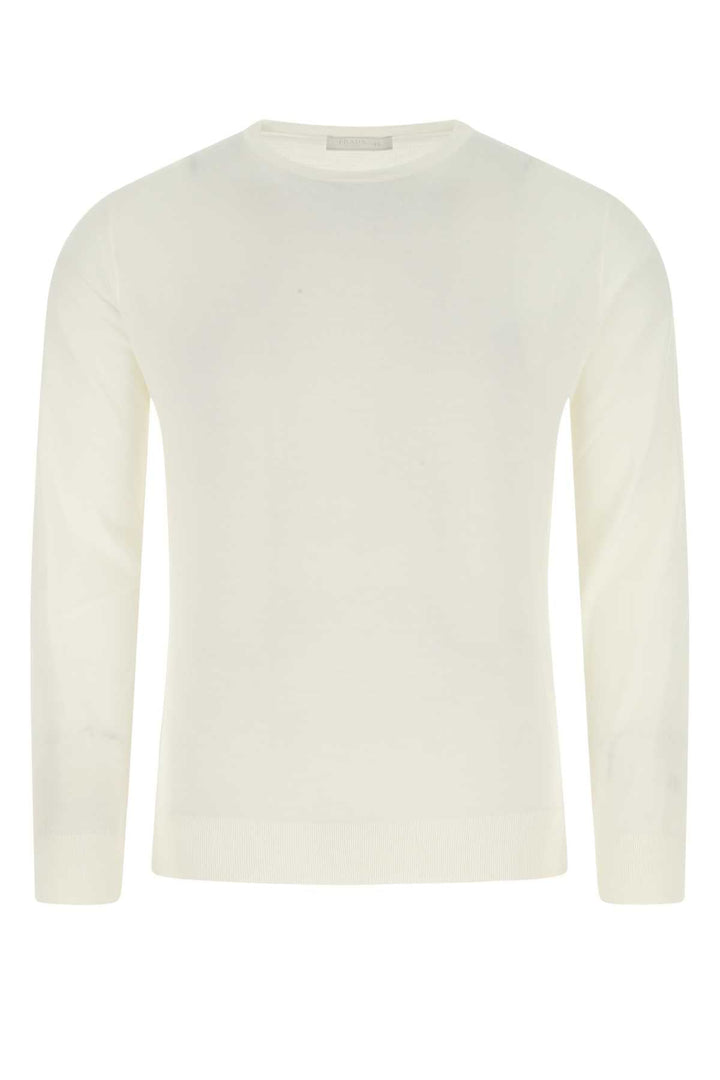 Prada Men Ivory Wool Sweater