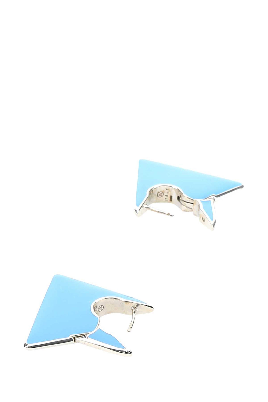 Bottega Veneta Women Light Blue Silver Essentials Earrings