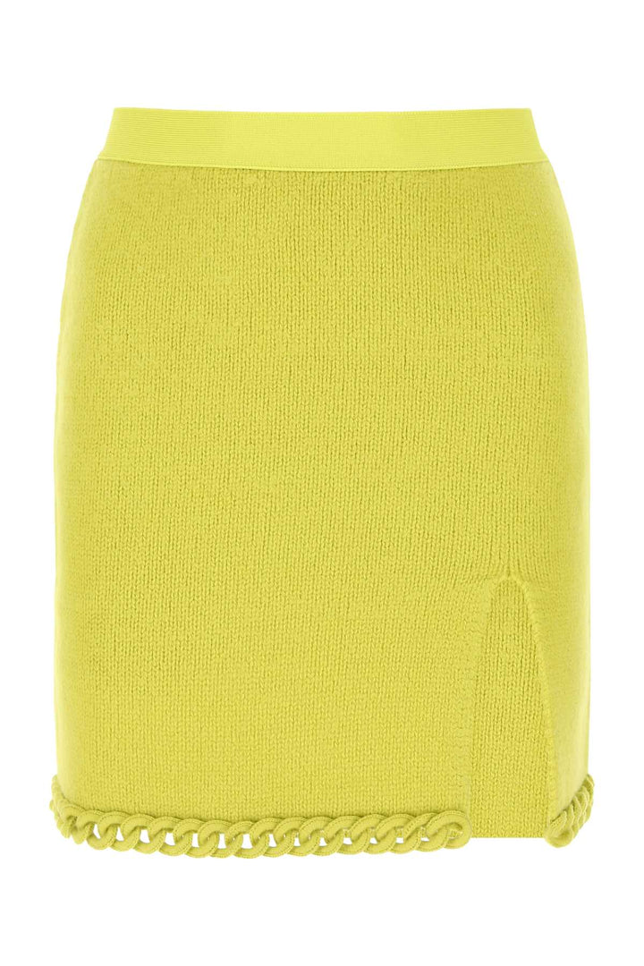 Bottega Veneta Women Acid Green Wool Mini Skirt