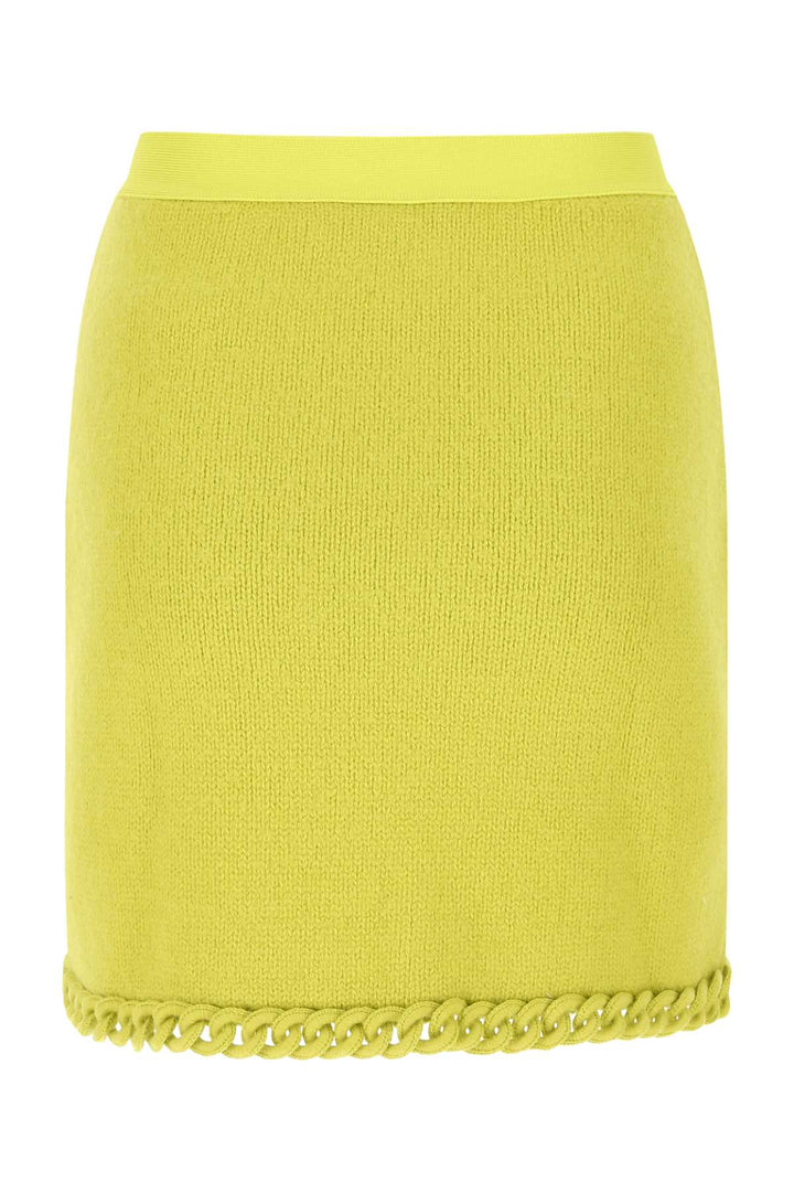 Bottega Veneta Women Acid Green Wool Mini Skirt
