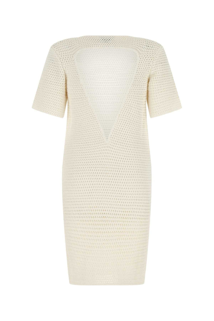 Bottega Veneta Women Ivory Crochet Dress